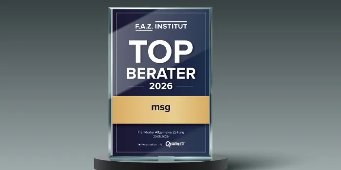 msg als „TOP BERATER 2026“ ausgezeichnet